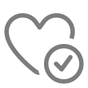 Heart icon with check mark